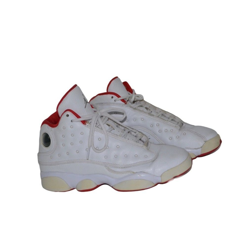 Nike Air Jordan 13 Retro History of Flight‎ White & Red 414574-103 Size 6Y